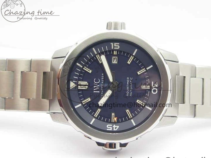 MIROTIME 0329 EasyMatch Aquatimer Automatic IW329004 V6F 1:1 Best Edition Blue Dial On SS Bracelet MIYOTA 7224